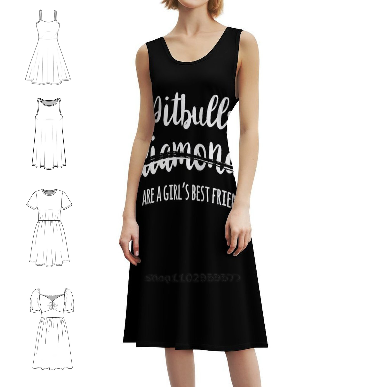 Smocked Dress Women - Pitbulls são um melhor amigo da