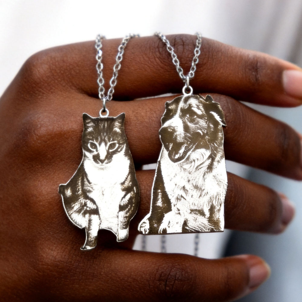 Xl Women'S Fashion - Colar com foto de animal de
