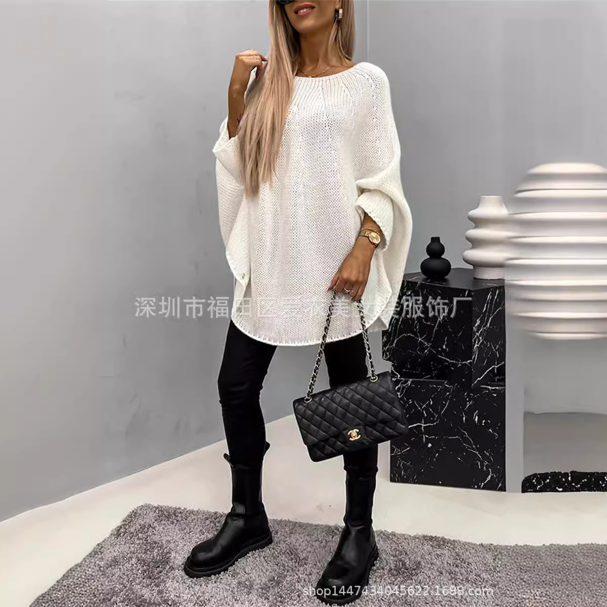 Women'S Fashion Raincoat - Sueter de punto para mujer capa