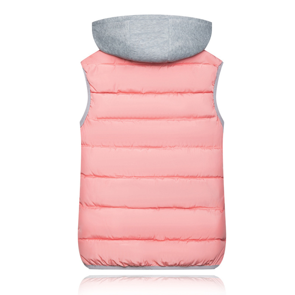 Puffer Vest Fashion Women - Colete Acolchoado Casual com Capuz para