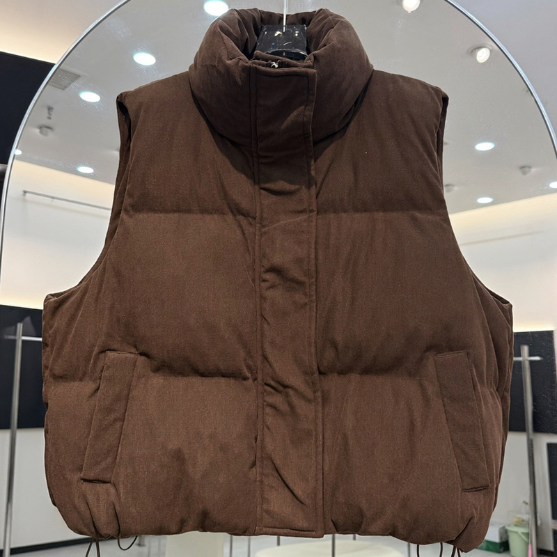 Puffer Vest Fashion Women - Colete acolchoado feminino com gola alta,