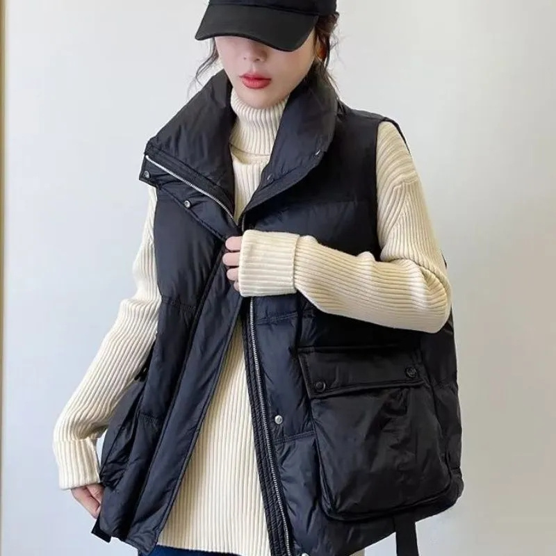 Puffer Vest Fashion Women - Outono inverno senhora moda puffer sem