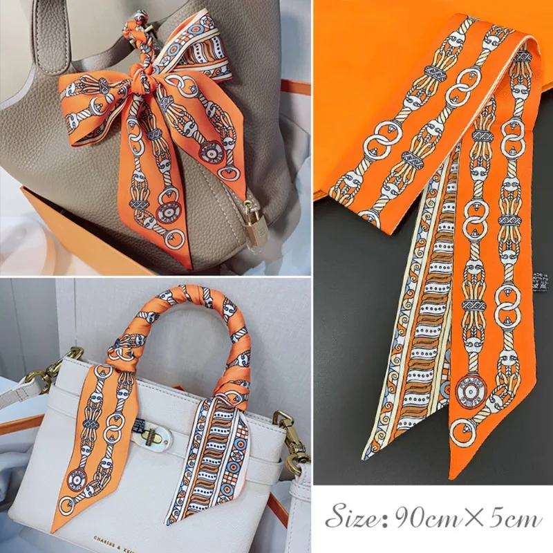 Women Fashion Necktie - Moda magro lenço de seda para