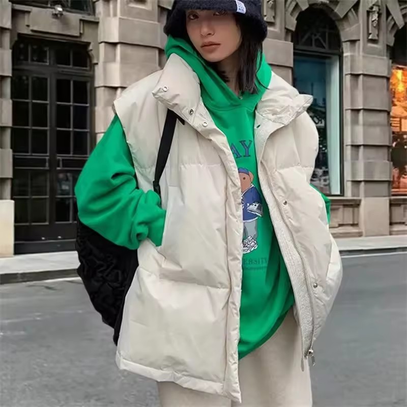 Puffer Vest Fashion Women - 2025 novo coreano colete de inverno