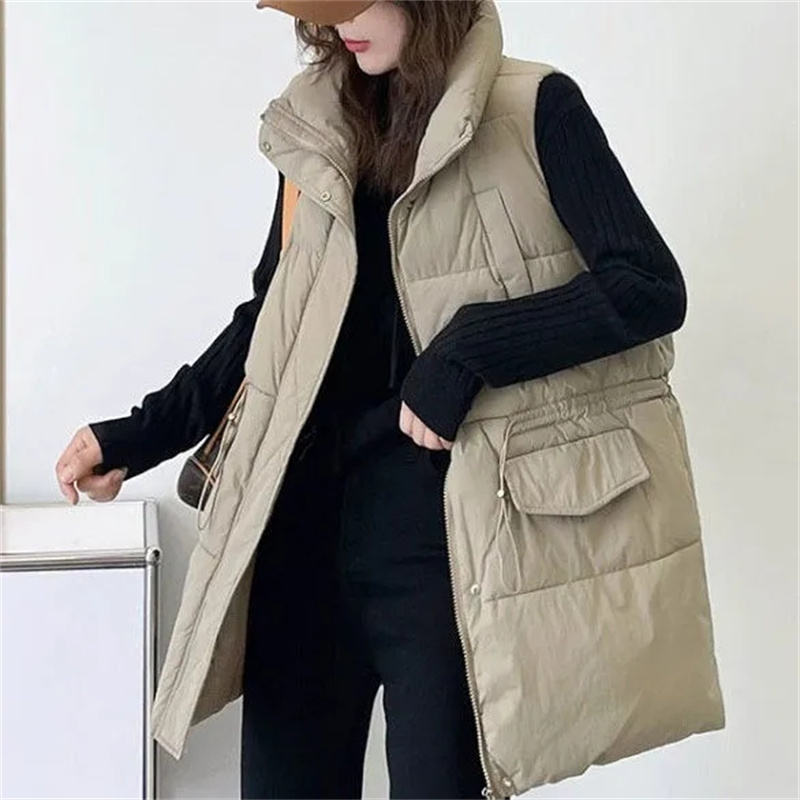 Puffer Vest Fashion Women - 2025 novo feminino de comprimento médio