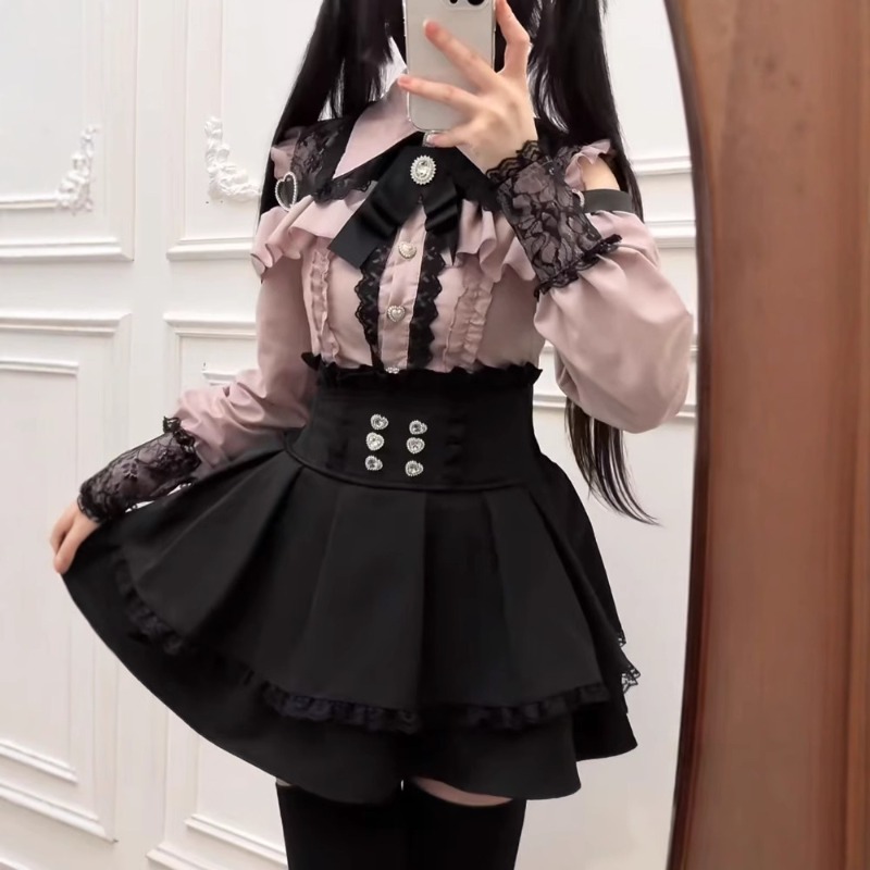Conjunto de Roupa Jirai Kei pa - Women'S Y2K Fashion Aesthetic avaliação e preço