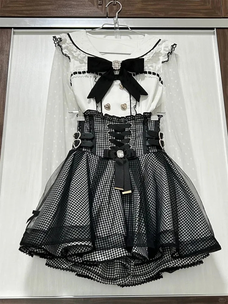 Novo estético japonês doce 2 p - Women'S Y2K Fashion Aesthetic avaliação e preço