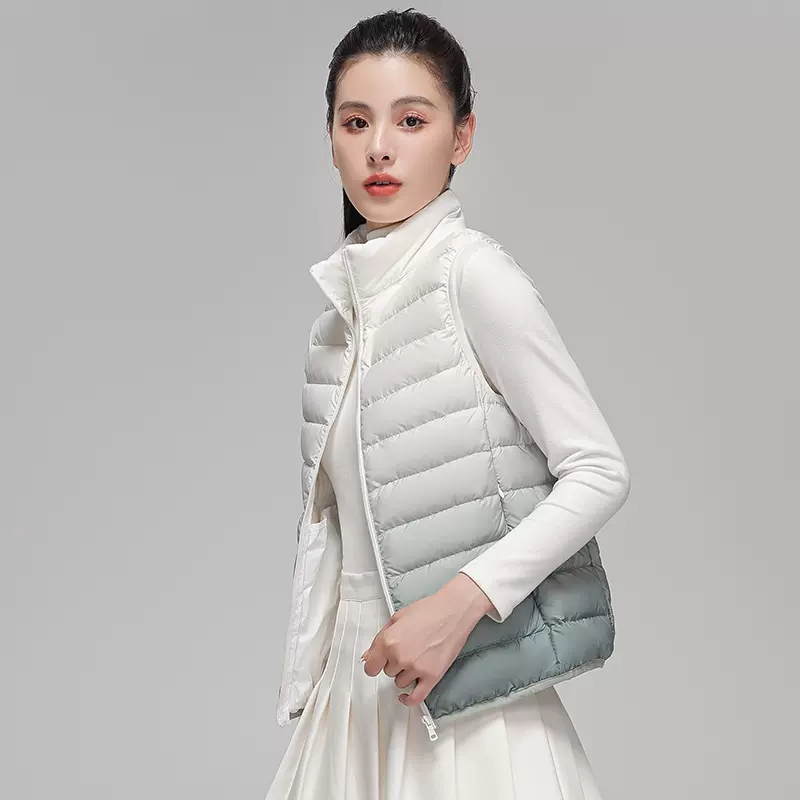 Moda feminina gradiente ultra  - Puffer Vest Fashion Women avaliação e preço