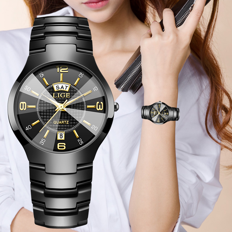 LIGE Moda Elegante Relógio de  - Women Fashion Simple avaliação e preço