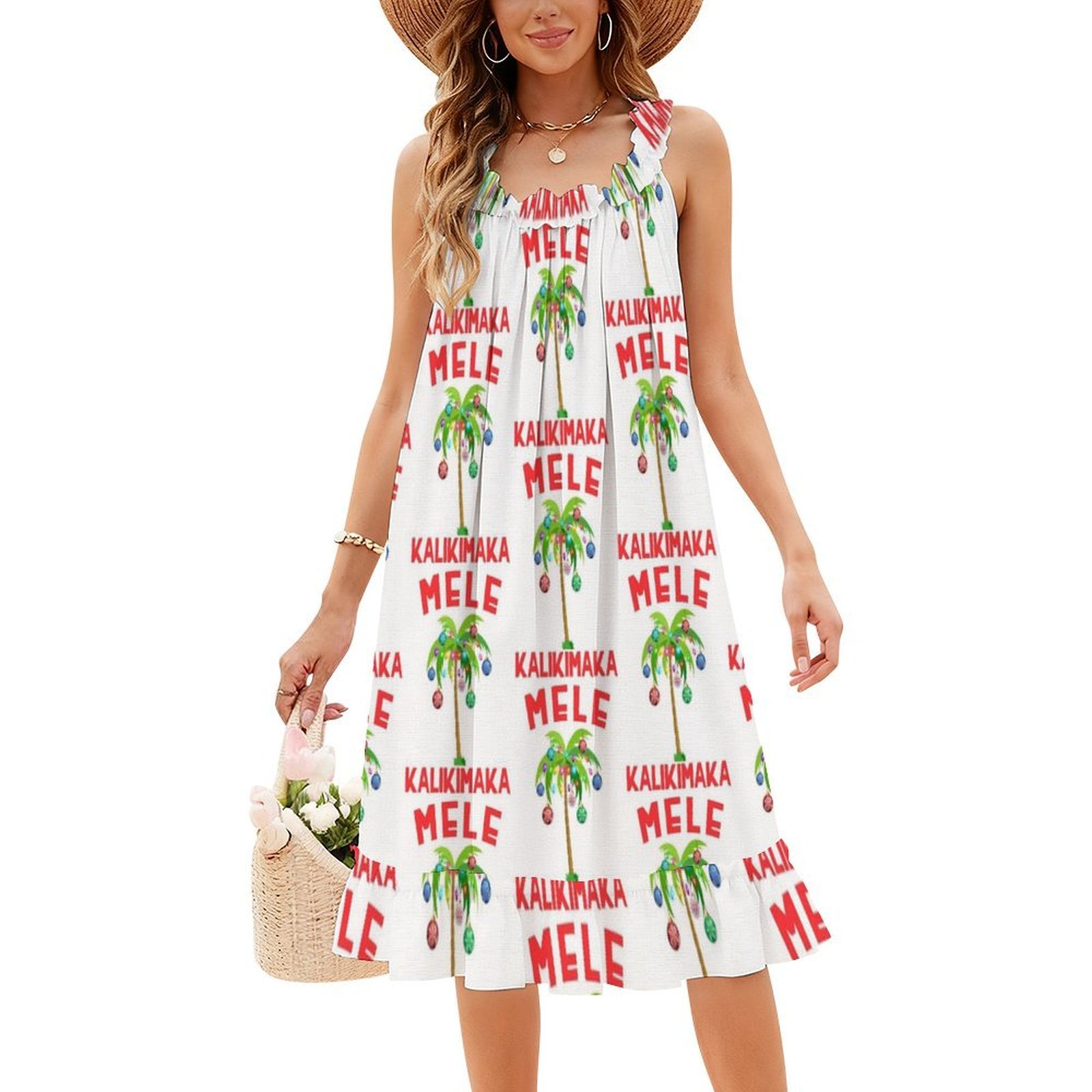 Mele kalikimaka-vestido boêmio - Smocked Dress Women avaliação e preço