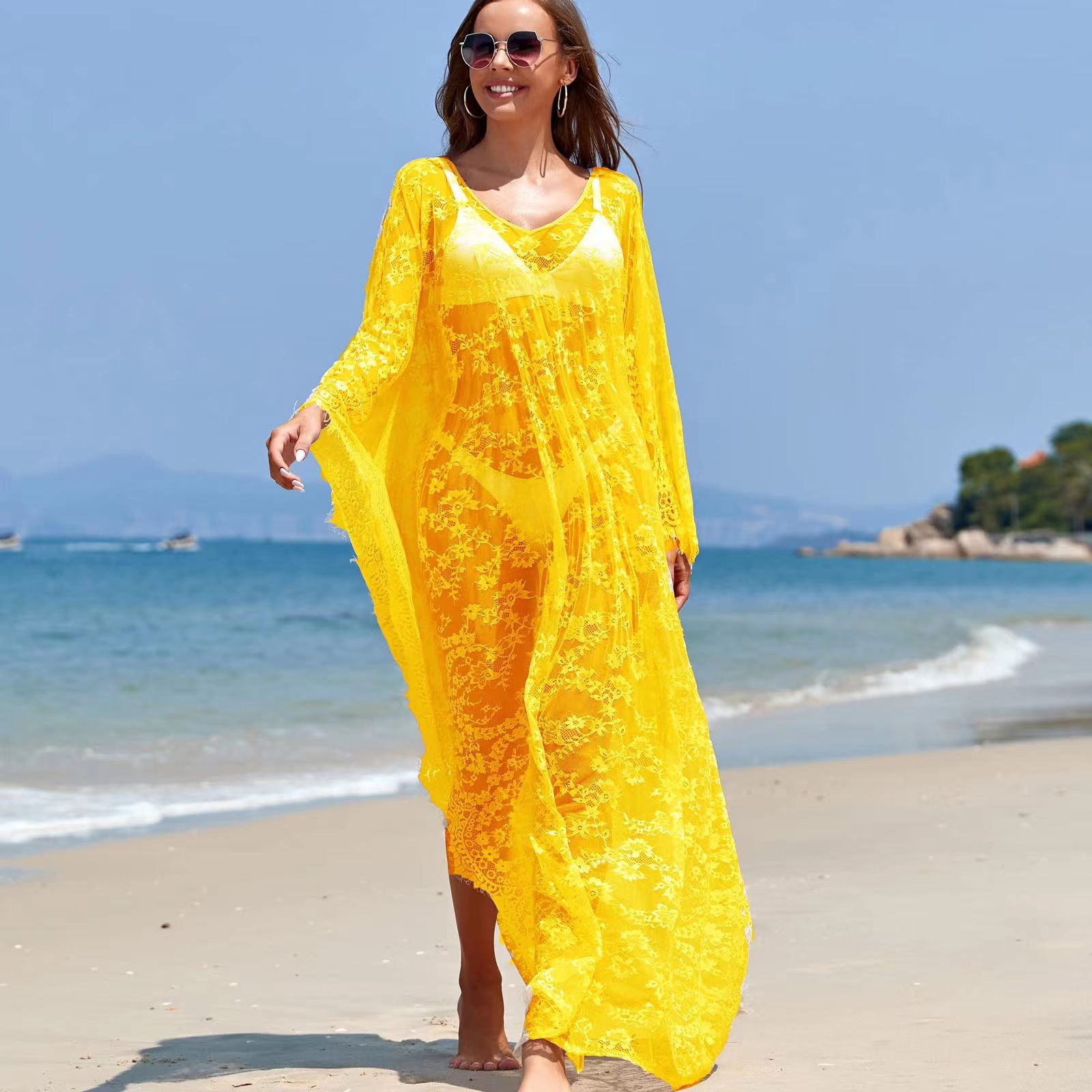 Vestido Longo Solto de Renda p - Women Fashion Photoshoot avaliação e preço