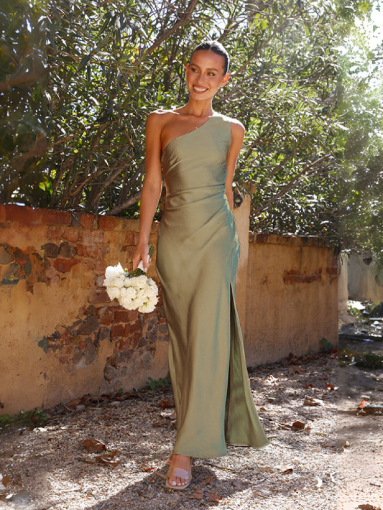 Vestido Elegante de Cetim de C - Women Fashion Dress Names avaliação e preço