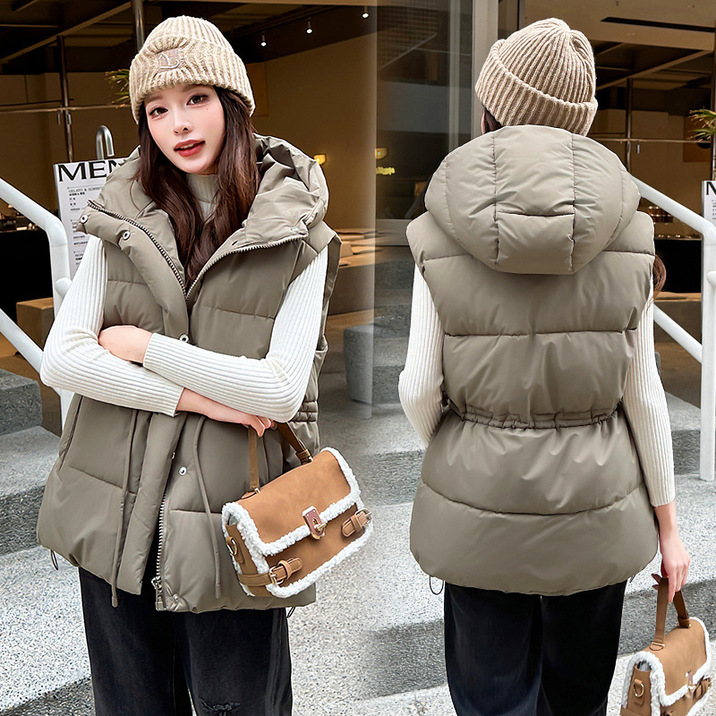 Colete de Algodão para o Inver - Puffer Vest Fashion Women avaliação e preço