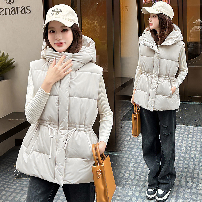 Colete de Algodão para o Inver - Puffer Vest Fashion Women avaliação e preço