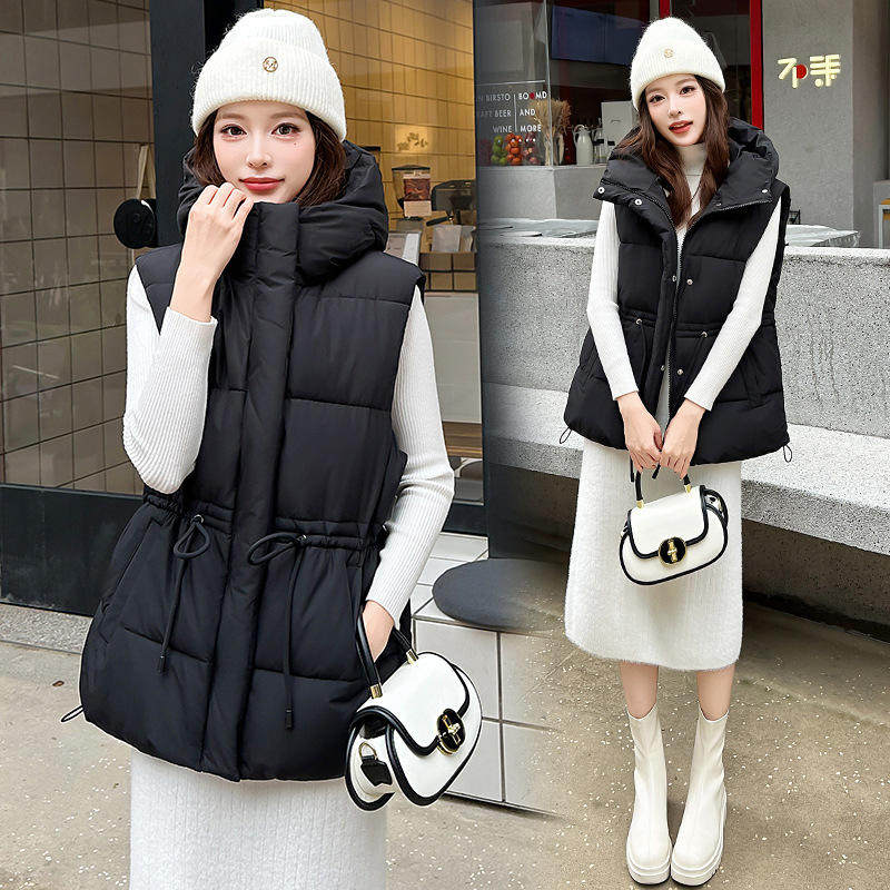 Colete de Algodão para o Inver - Puffer Vest Fashion Women avaliação e preço