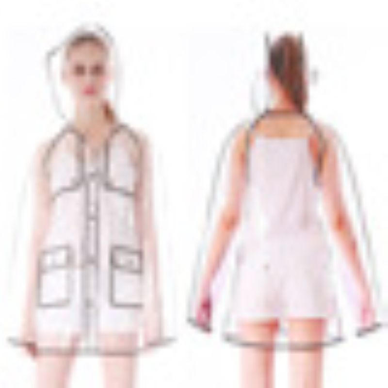 Capa de Chuva Transparente EVA - Women'S Fashion Raincoat avaliação e preço