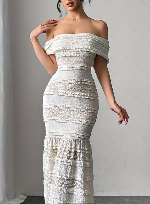 Vestido de Renda de Um Ombro E - Women Fashion Dress Names avaliação e preço