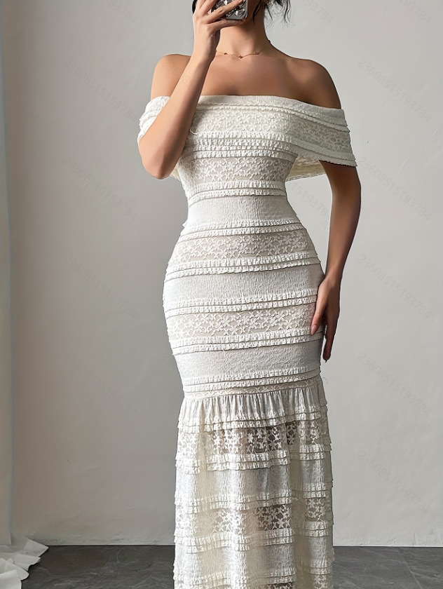 Vestido de Renda de Um Ombro E - Women Fashion Dress Names avaliação e preço