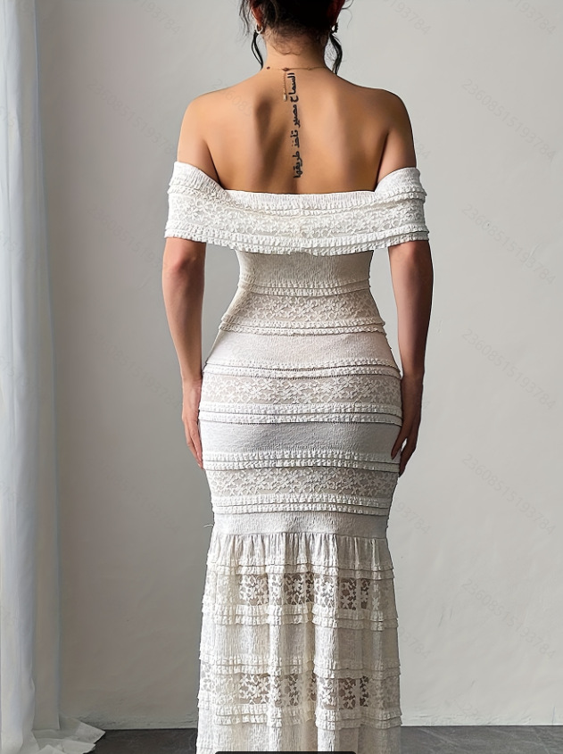 Vestido de Renda de Um Ombro E - Women Fashion Dress Names avaliação e preço
