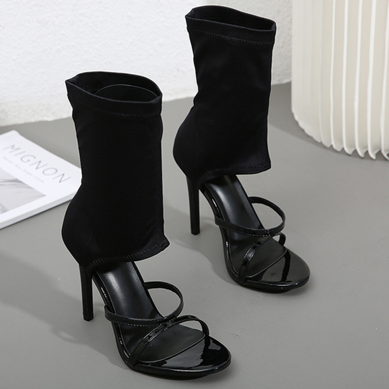 Botas de Tecido Elástico de Ca - Women'S Fashion Boots avaliação e preço