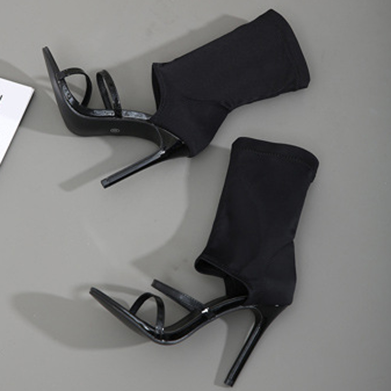 Botas de Tecido Elástico de Ca - Women'S Fashion Boots avaliação e preço