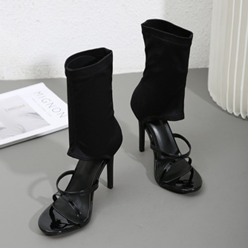 Botas de Tecido Elástico de Ca - Women'S Fashion Boots avaliação e preço