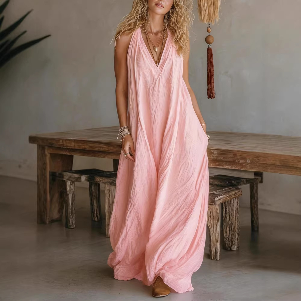 Novo Vestido Longo Casual Femi - Women Fashion Usa avaliação e preço