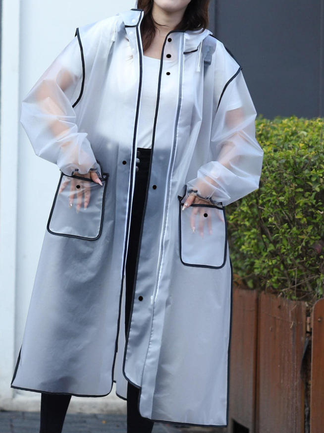 Moda multifuncional capa de ch - Women'S Fashion Raincoat avaliação e preço