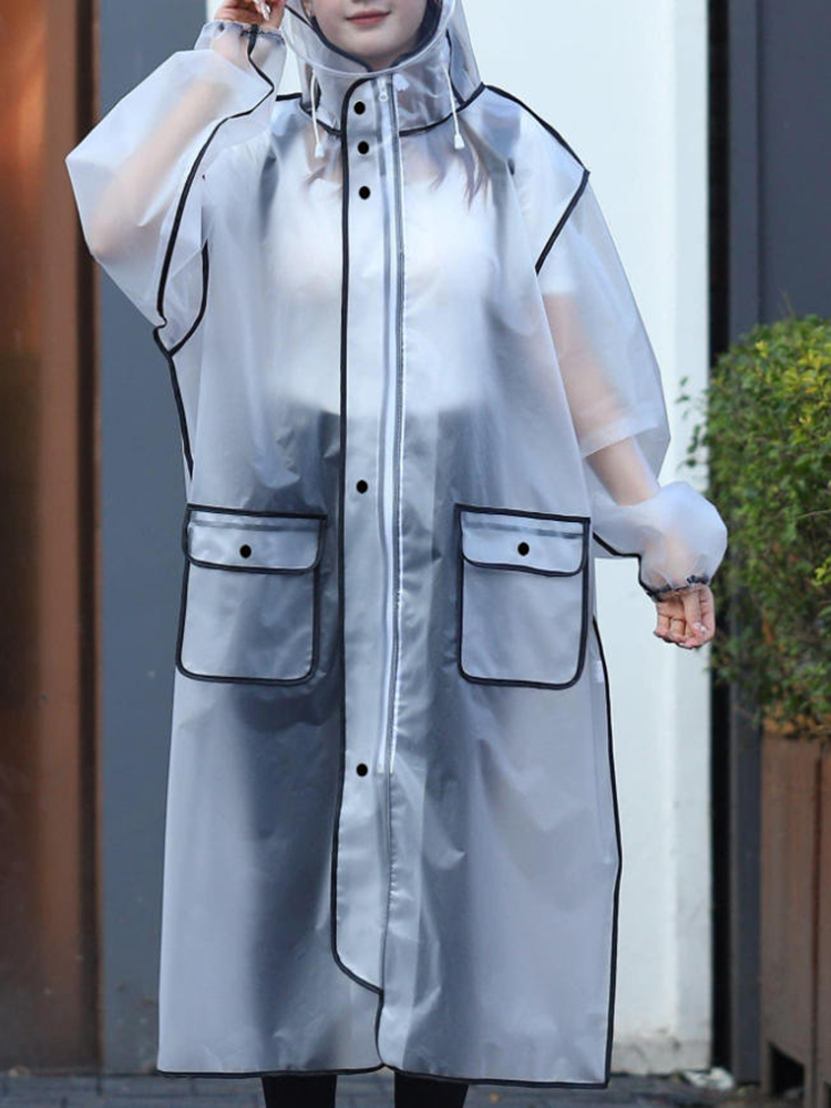 Moda multifuncional capa de ch - Women'S Fashion Raincoat avaliação e preço
