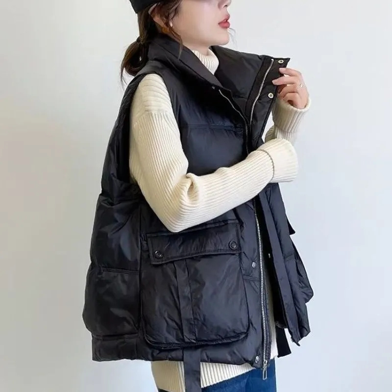 Outono inverno senhora moda pu - Puffer Vest Fashion Women avaliação e preço