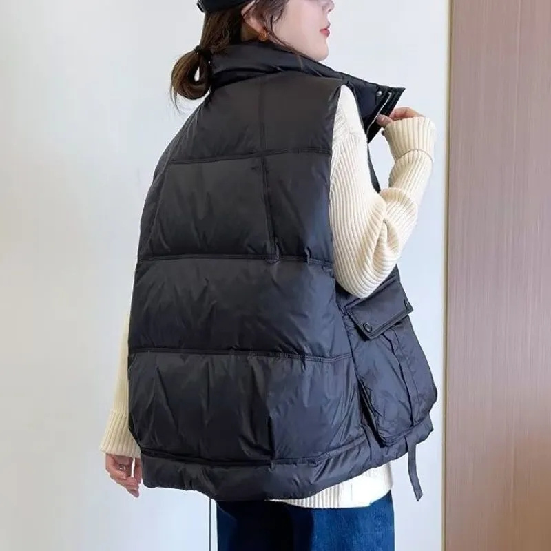 Outono inverno senhora moda pu - Puffer Vest Fashion Women avaliação e preço
