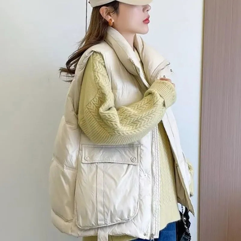 Outono inverno senhora moda pu - Puffer Vest Fashion Women avaliação e preço