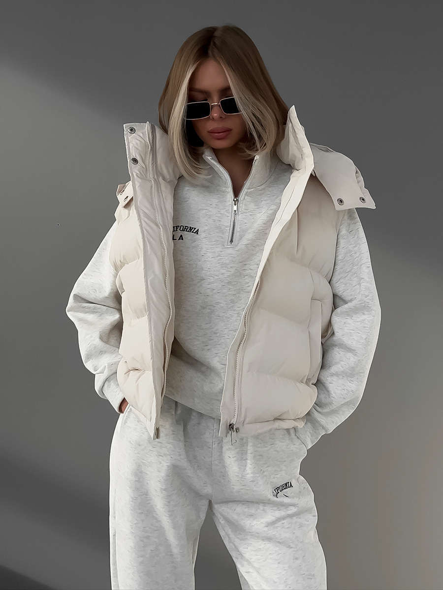 Outono inverno feminino sem ma - Puffer Vest Fashion Women avaliação e preço