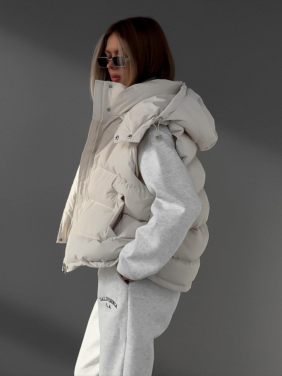 Outono inverno feminino sem ma - Puffer Vest Fashion Women avaliação e preço