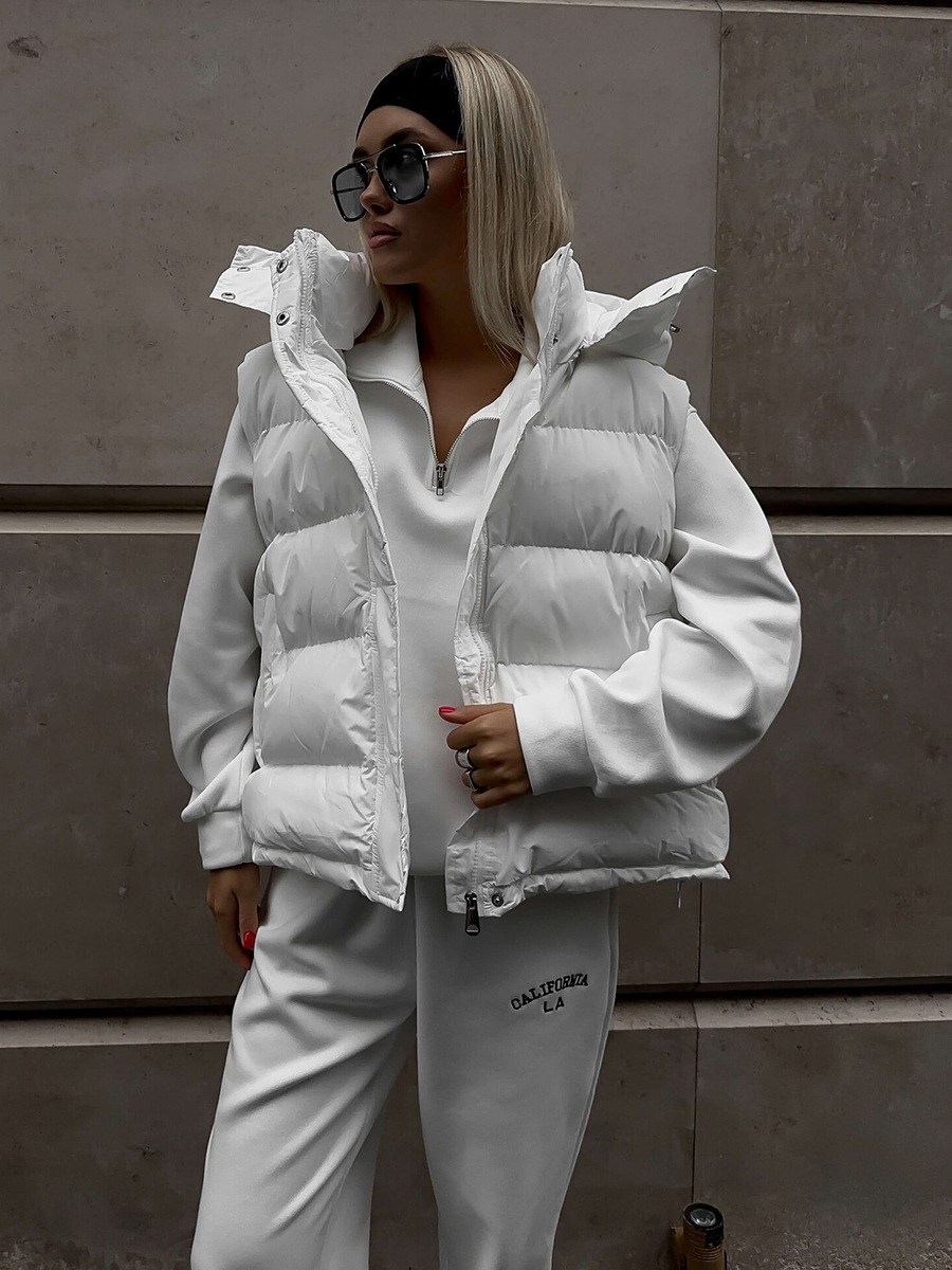 Outono inverno feminino sem ma - Puffer Vest Fashion Women avaliação e preço