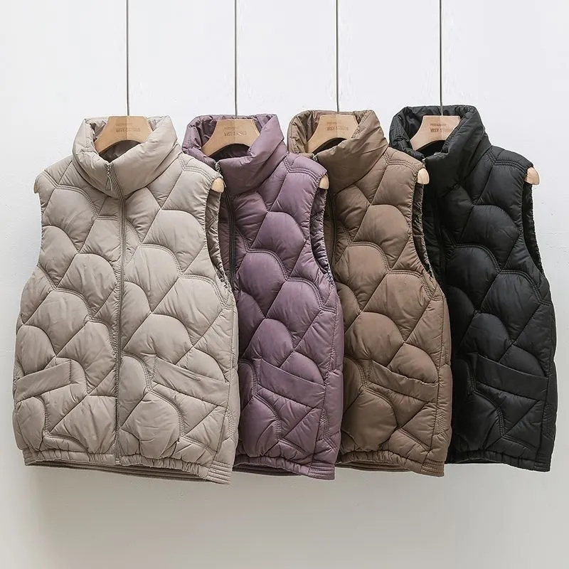 2025 novo puff colete feminino - Puffer Vest Fashion Women avaliação e preço