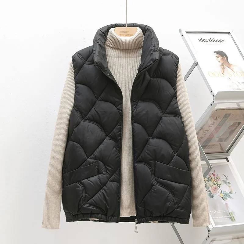 2025 novo puff colete feminino - Puffer Vest Fashion Women avaliação e preço