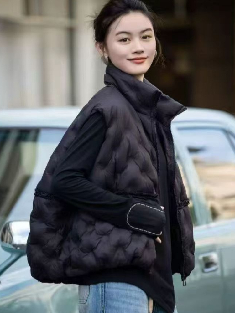 Moda y2k para baixo colete fem - Puffer Vest Fashion Women avaliação e preço