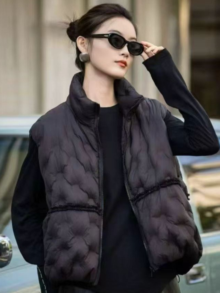 Moda y2k para baixo colete fem - Puffer Vest Fashion Women avaliação e preço