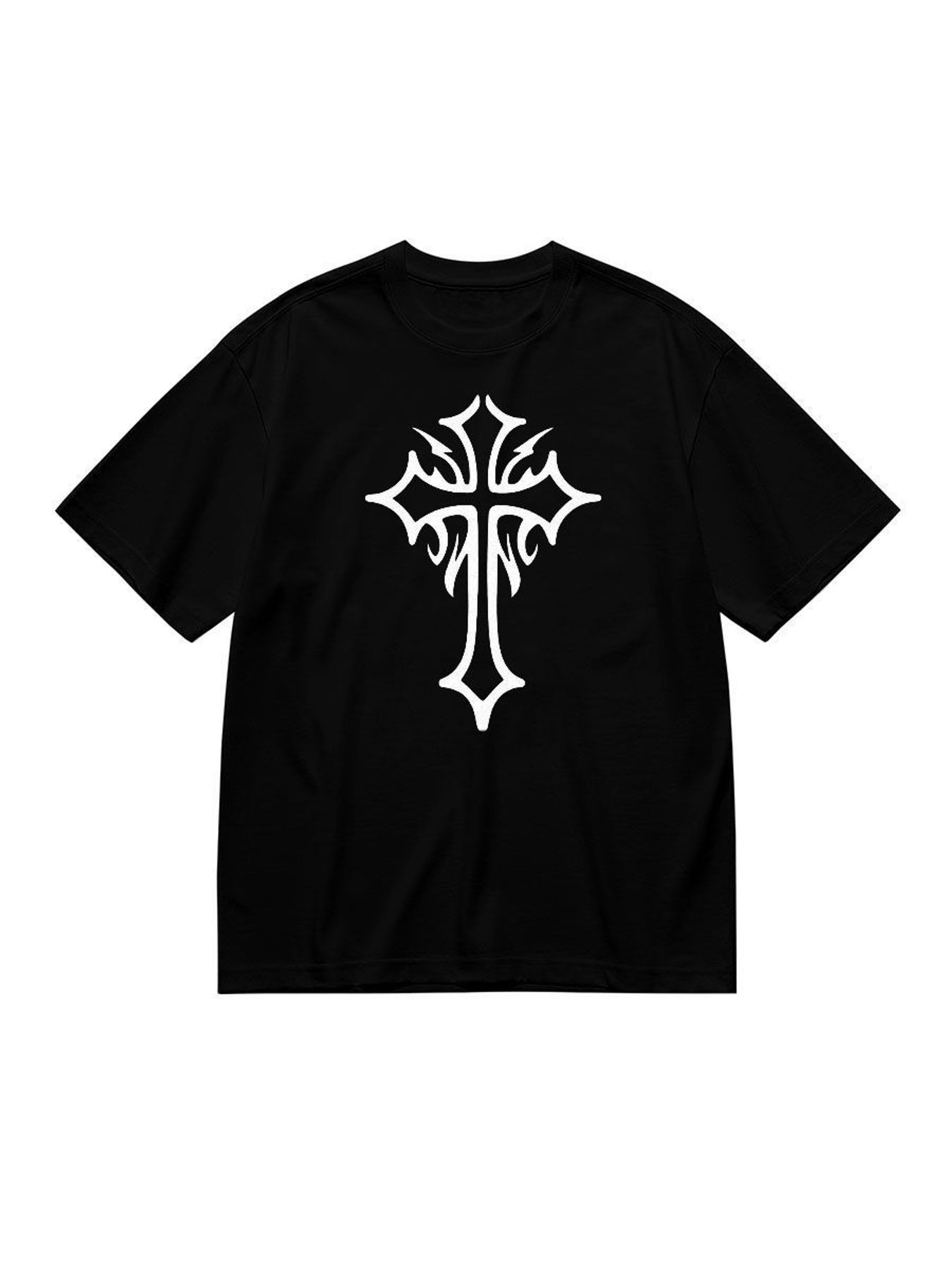 Camiseta Gráfica Cruz Gótica F - Women'S Y2K Fashion Aesthetic avaliação e preço