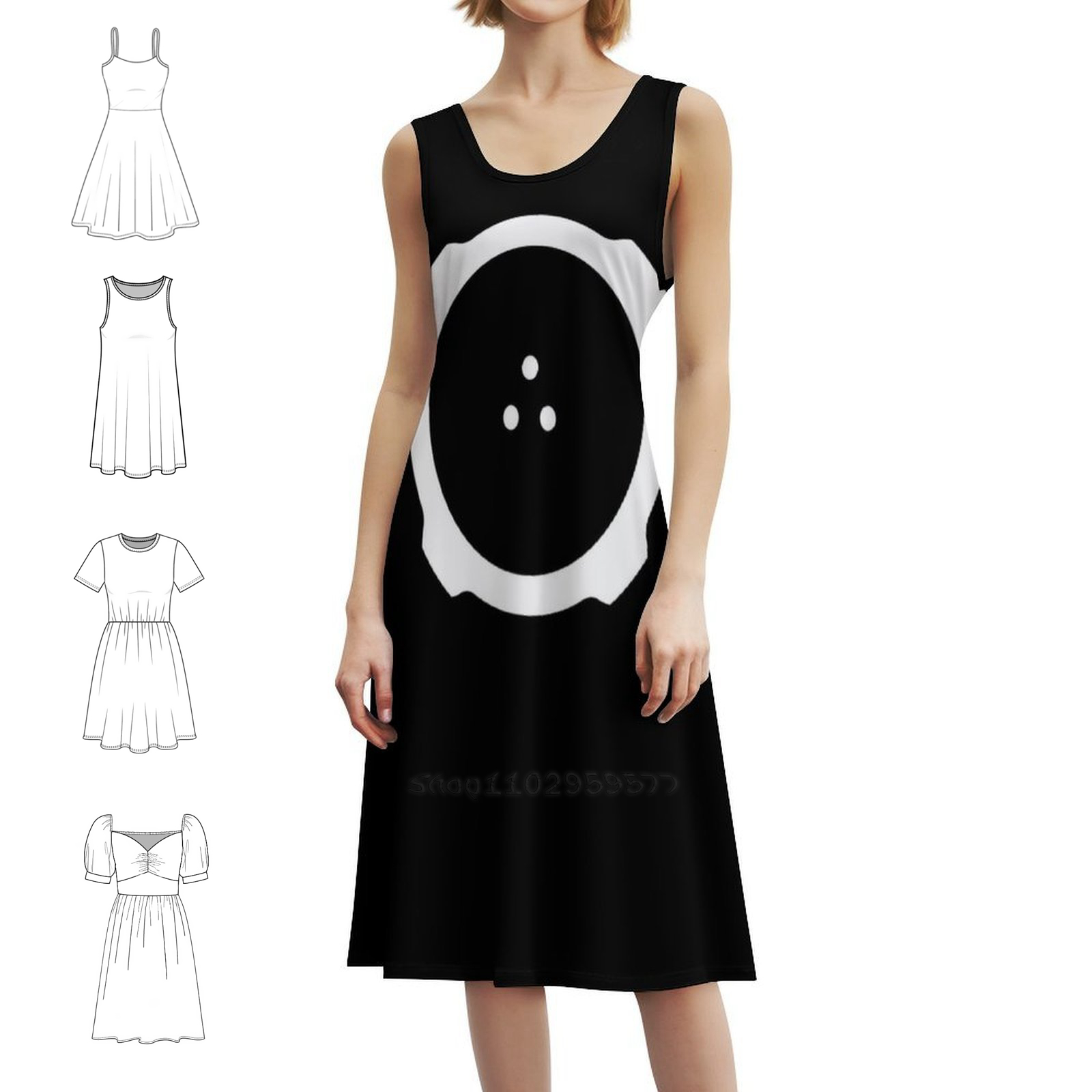 Fantasma na concha design míni - Smocked Dress Women avaliação e preço