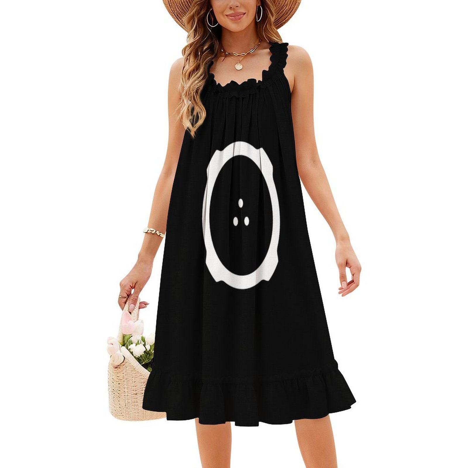 Fantasma na concha design míni - Smocked Dress Women avaliação e preço