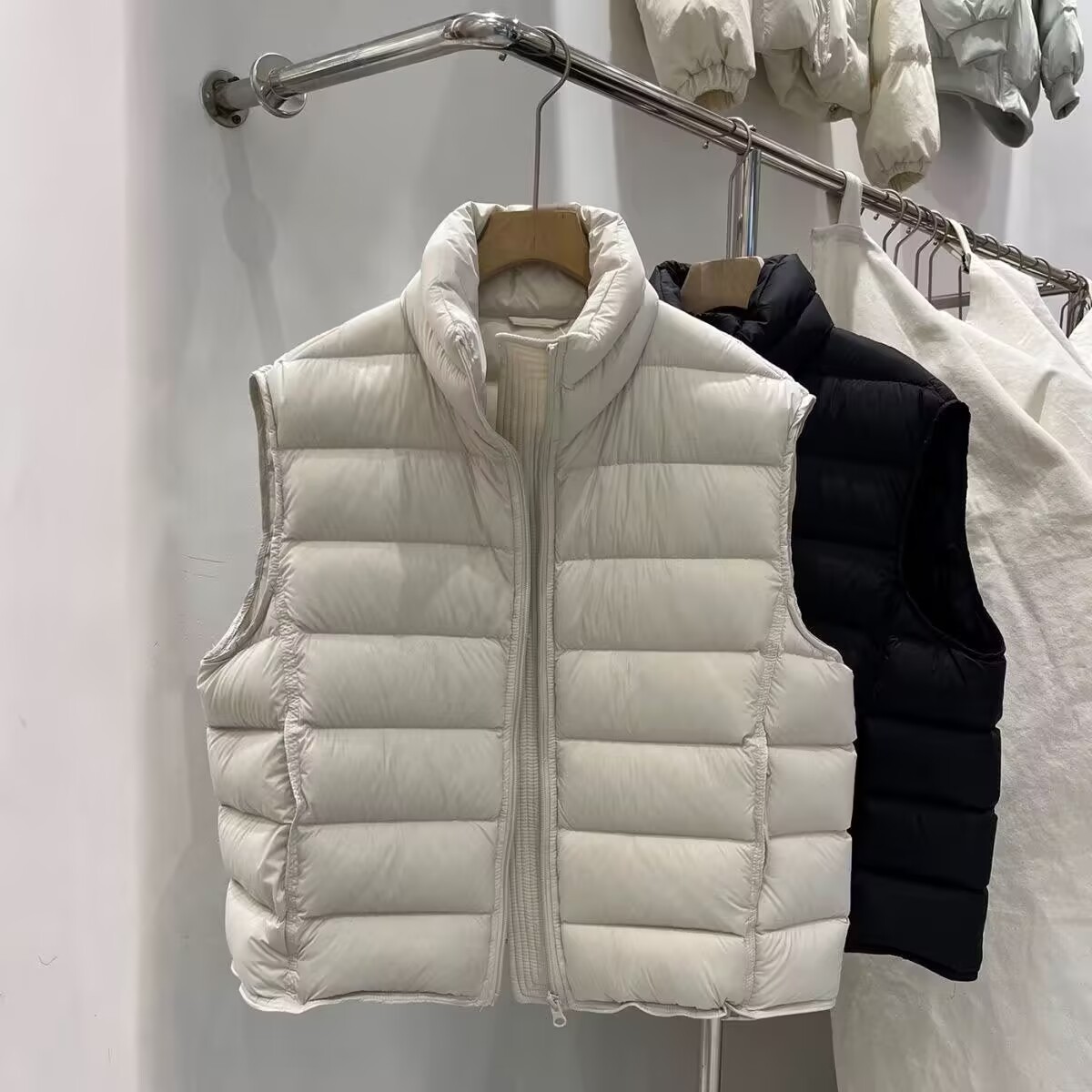 Colete Feminino de Pluma de Pa - Puffer Vest Fashion Women avaliação e preço