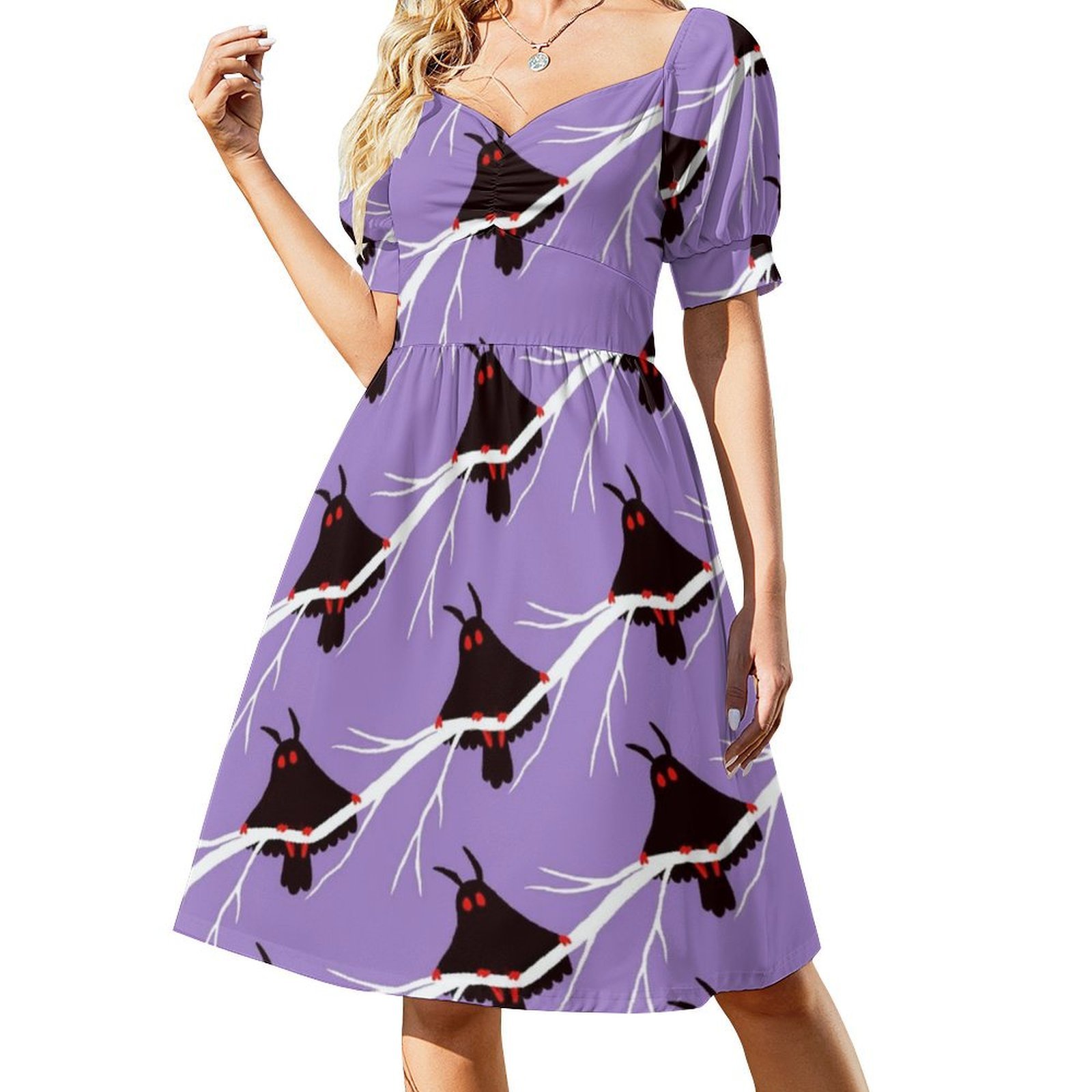 Mothman floral blusa vestido p - Smocked Dress Women avaliação e preço