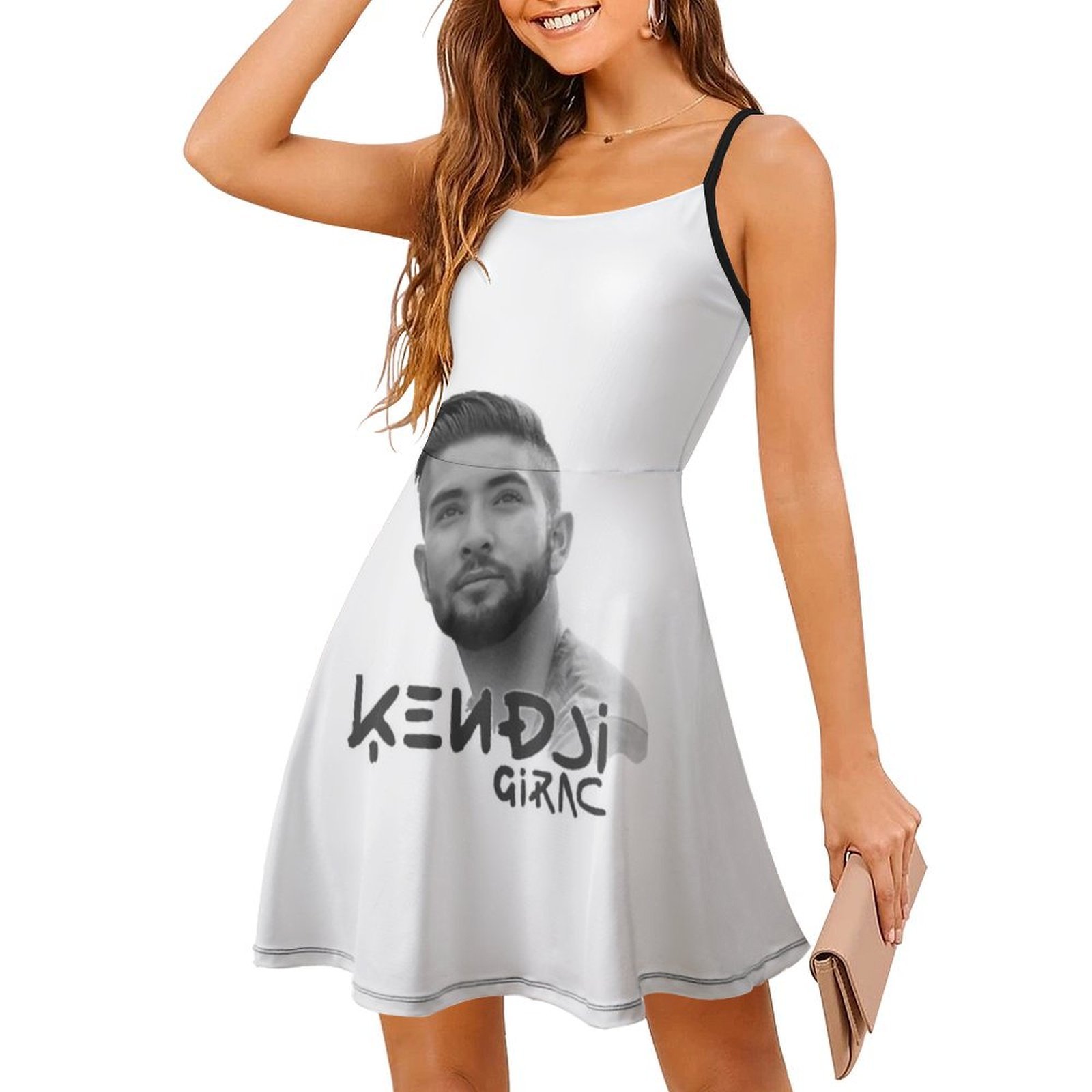 Kendji girac retrato floral bl - Smocked Dress Women avaliação e preço
