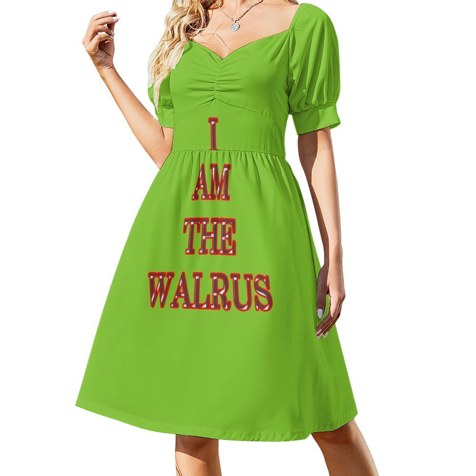 Eu sou o morsa vestido blusa f - Smocked Dress Women avaliação e preço