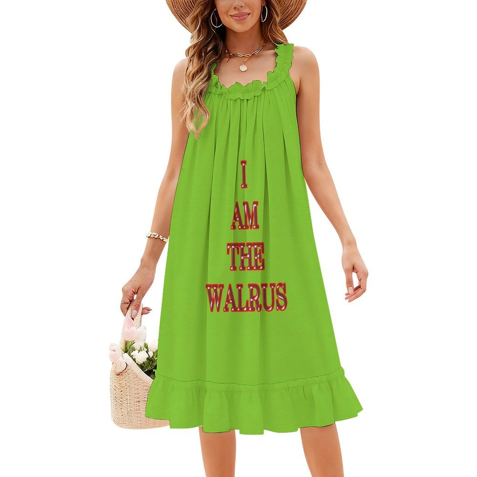 Eu sou o morsa vestido blusa f - Smocked Dress Women avaliação e preço