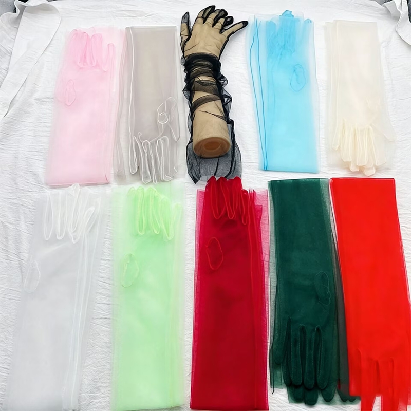 Luvas Longas Transparentes de  - Women Fashion Photoshoot avaliação e preço
