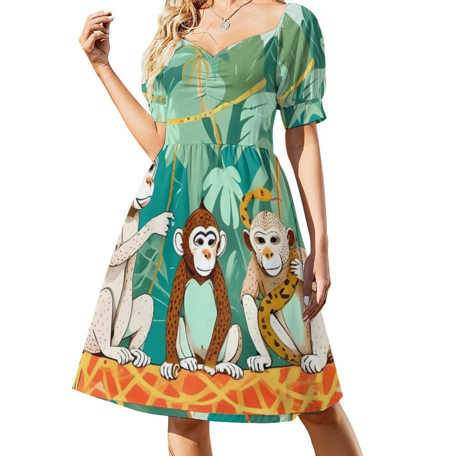 Jogar data macacos selva jogan - Smocked Dress Women avaliação e preço