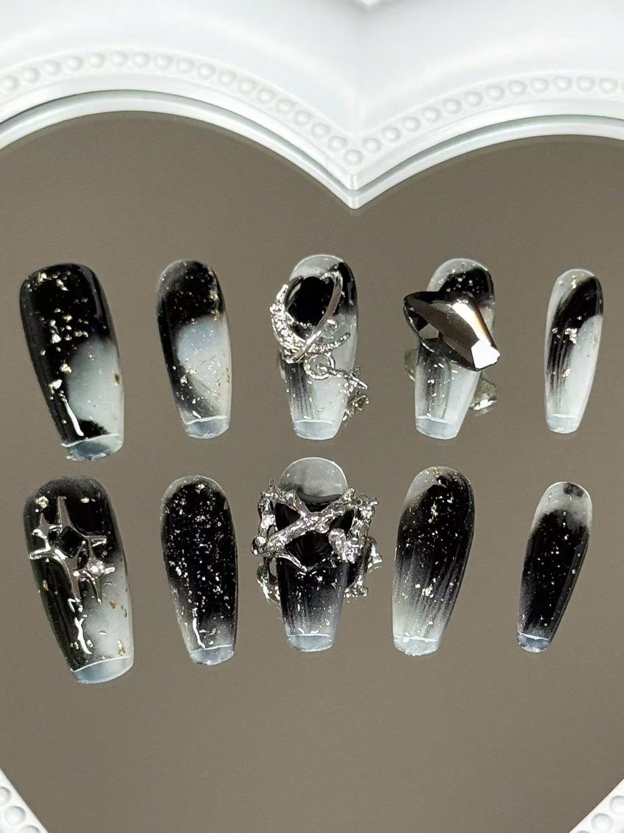 10 Unidades de Unhas Longas Tr - Women Fashion Photoshoot avaliação e preço